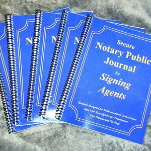 Notary Public Journal for Signing Agents - Listing is for ONE